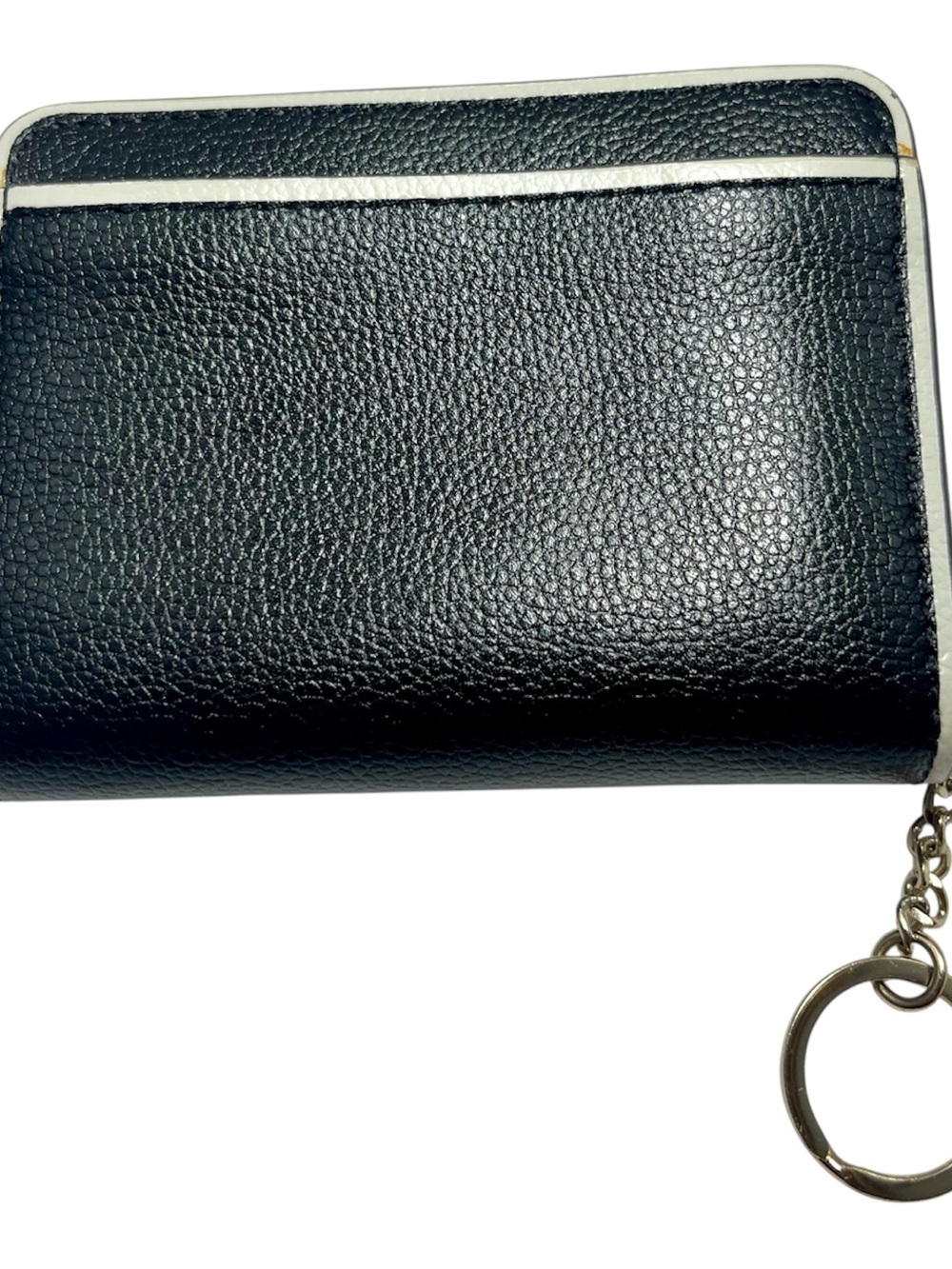 kate spade ♠️ Black & White Leather Zip Small Wallet with Gold Hardware - Picture 2 of 6